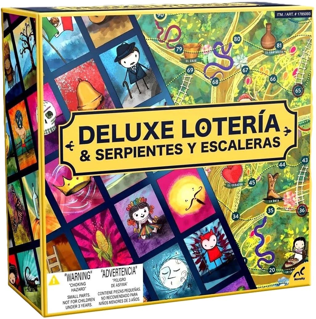 Deluxe Loteria & Serpientes Y Escaleras Traditional Mexican Board Full Game Set