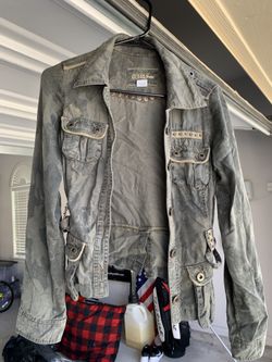 Guess Camo Denim Jacket Size Small