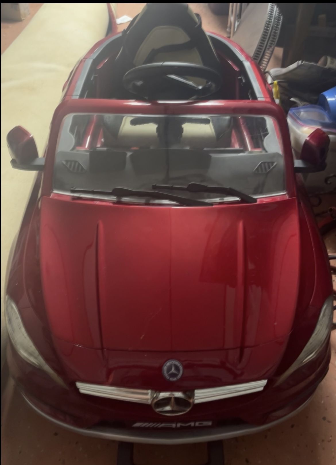 MERCEDES CLA45 12V KIDS RIDE-ON CAR WITH R/C PARENTAL REMOTE | CHERRY RED METALLIC