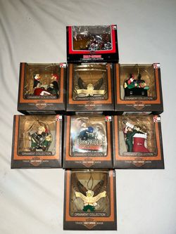 Lot of 8 official Harley-Davidson Ornaments