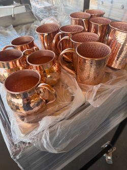 Tazas de cobre mexicano! Copper mugs, copper cups, copper cookware!!