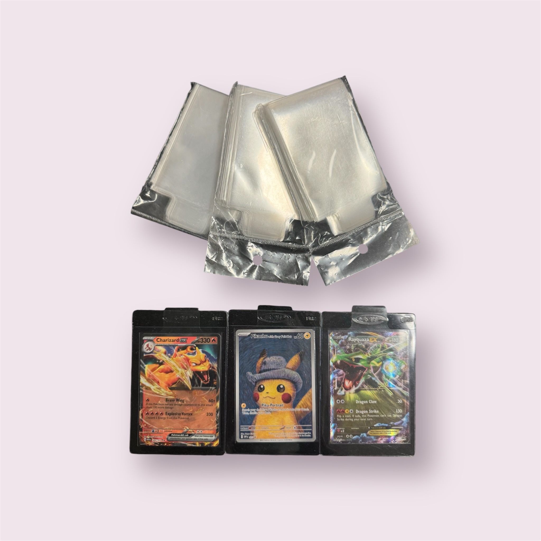 100 Tab Sleeves For Pokemon Cards & Top Loaders