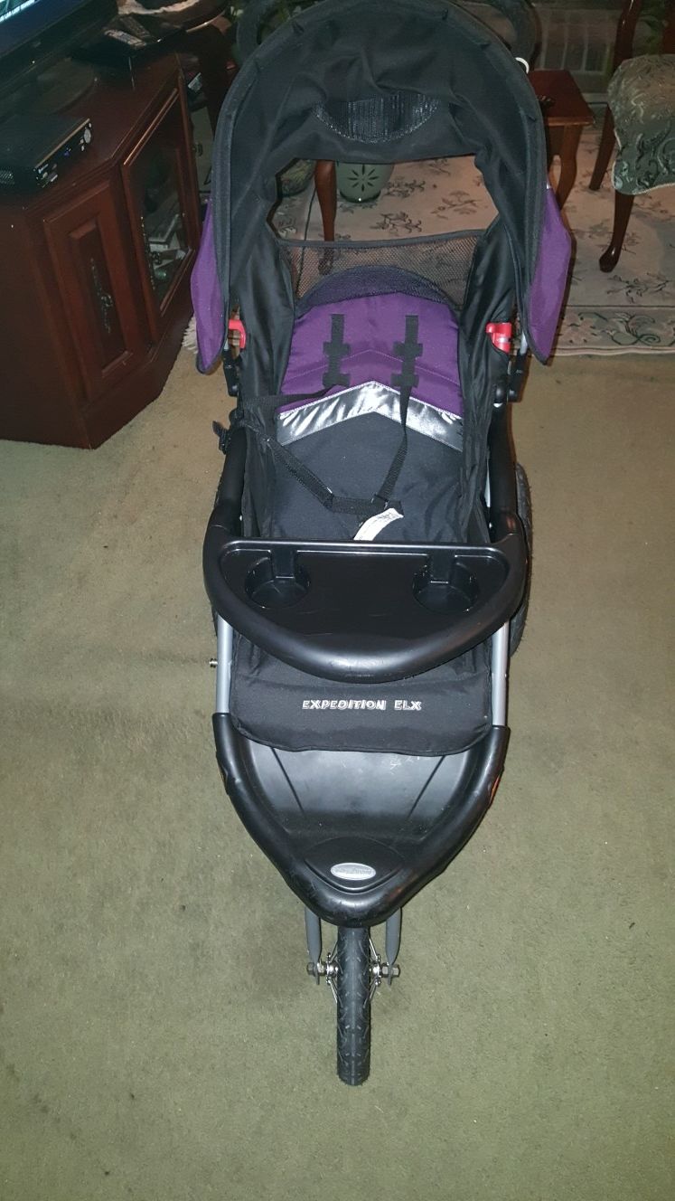 Baby Trend Expedition ELX Jogger Stroller -Purple/black