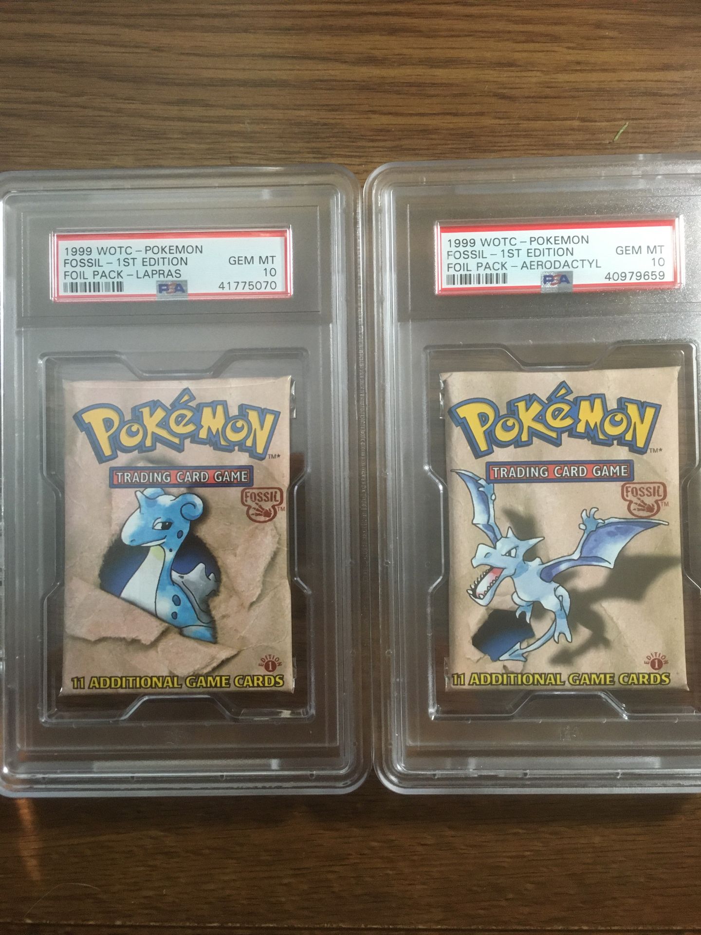 2 PSA 10 GEM MINT: Pokemon 1st Edition Fossil Foil Packs