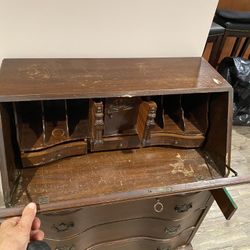 Vintage Wood Desk/secretary 