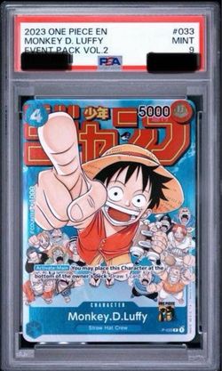 2023 ONE PIECE PROMOS EVENT PACK VOL.2 #033 MONKEY D. LUFFY PSA 9