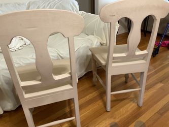 SET 2-WOODEN HEAVY STURDY CHAIRS -