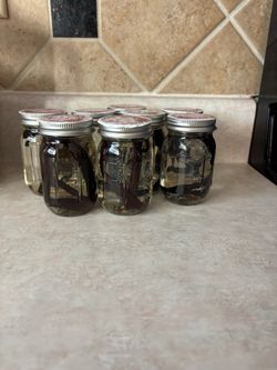 Homemade Vanilla Extract Mason Jars – Set of 6