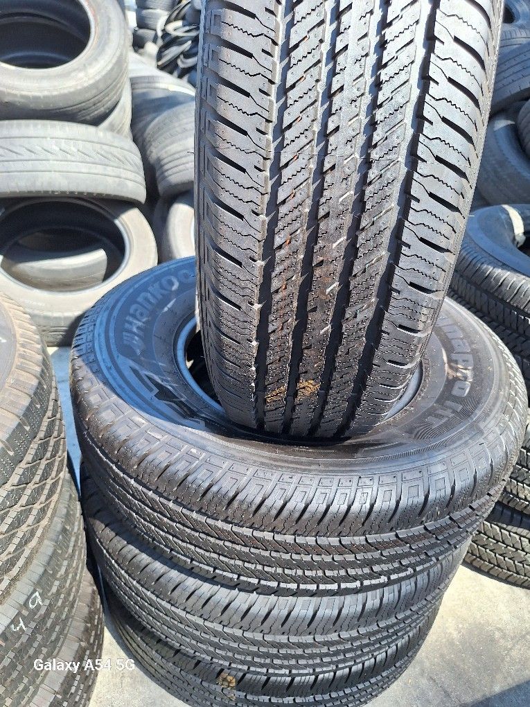 245/75/16/ HANKOOK FOUR TIRES SEMI NEW
