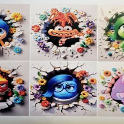 Inside Out 2 Vinyl Decal Mural, Poster, Print Or Static Print
