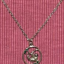 Silver Plated Necklace Silver Sloth Charm Pendant