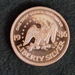 1986 Liberty Silver Round Deep Cameo BU