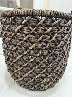 Woven Storage Basket With Handles