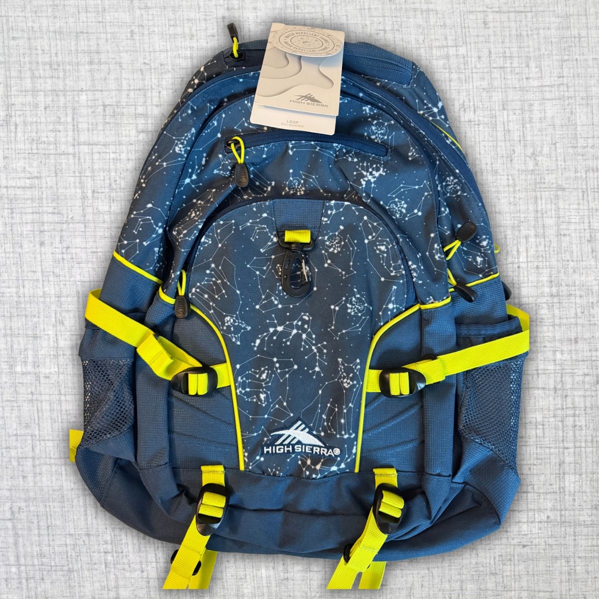 Backpack For School High Sierra Loop Tech Blue Constellations and Stars Design