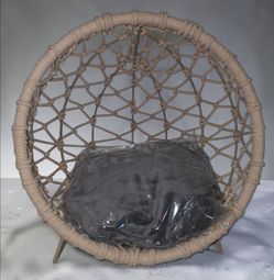 Boho style pet bed macrame pet chair with pillow