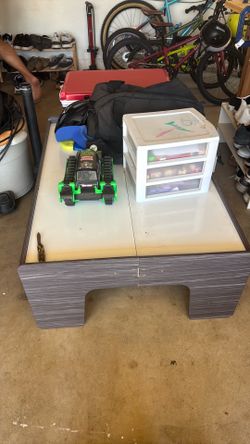 Kids Lego table with random kids toys