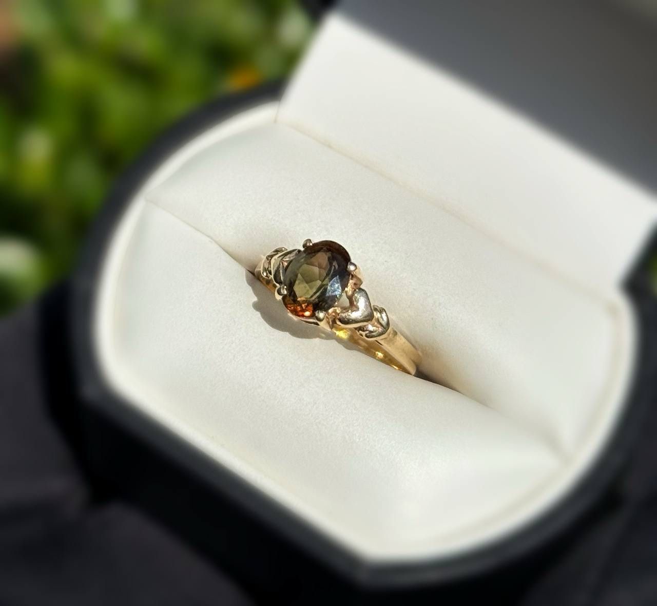 Jewelry 14k solid yellow gold andalusite 0.80CTW ring size 6.00