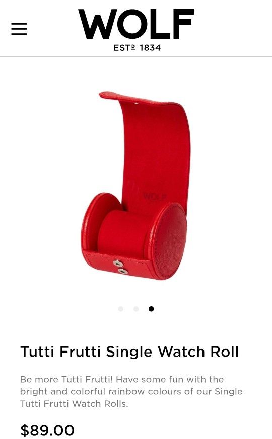 WOLF Single Red Watch Roll