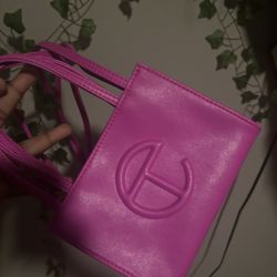 Pink small telfar bag