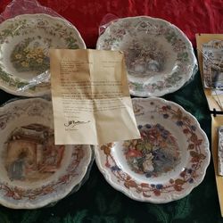 Rare Royal Doulton Brambly Hedge Seasons Collection Plates