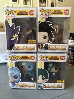Funko Pop Lot - My Hero Academia - Fumikage Tokoyami, Deku, Momo Yaoyorozu, Shoto Todoroki