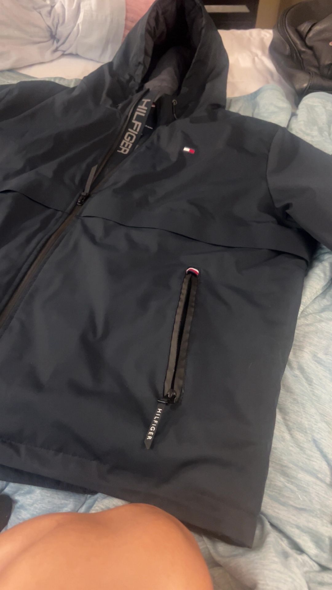 NWOT Tommy Hilfiger Blue Performance Jacket Quilted Water-Resistant