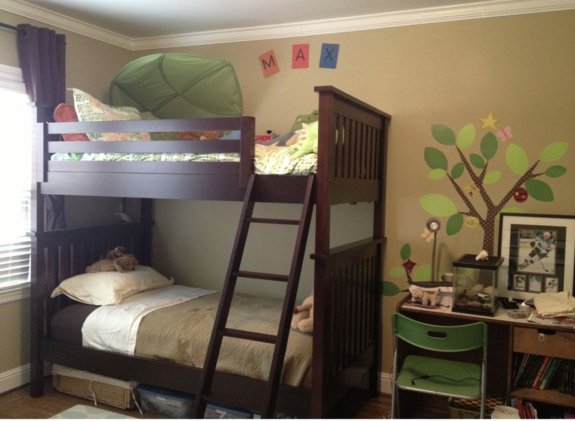 Land of Nod (Crate and Barrel) twin over twin bunk bed