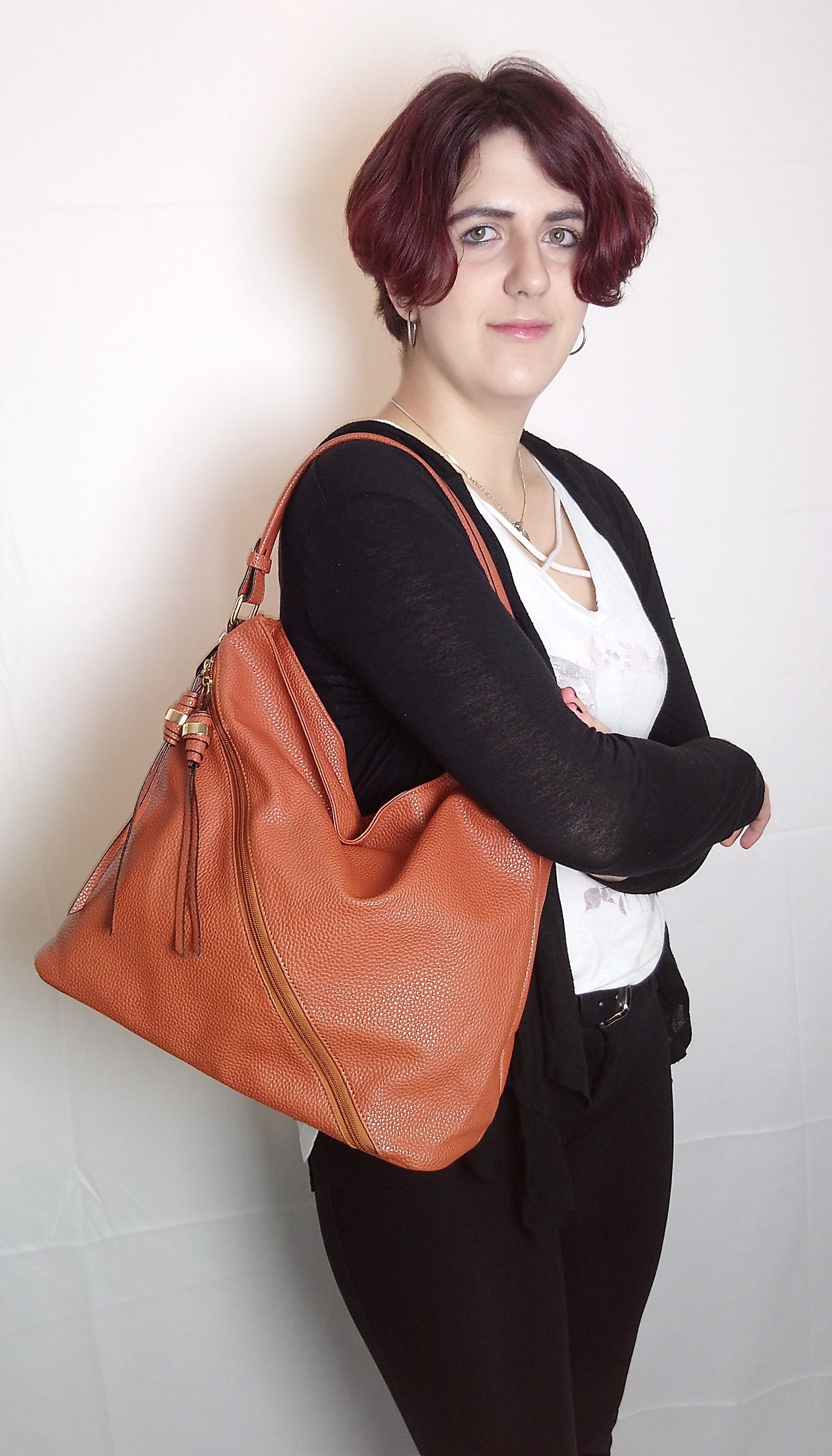 Brown hobo shoulder bag handbag
