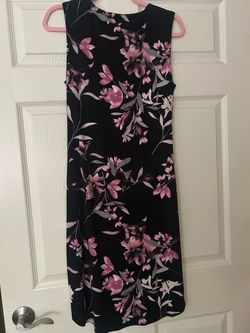 Black Floral Sleeveless Midi Dress