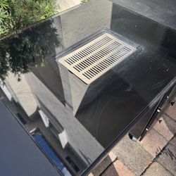 Manicure Table Nail Desk for Nail Tech w/Glass Top & Wrist Rest, Black