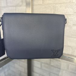 Louis Vuitton Blue Takeoff Messenger Bag 