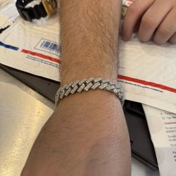 Cuban iced out bracelet 10k 70 14ct vs
