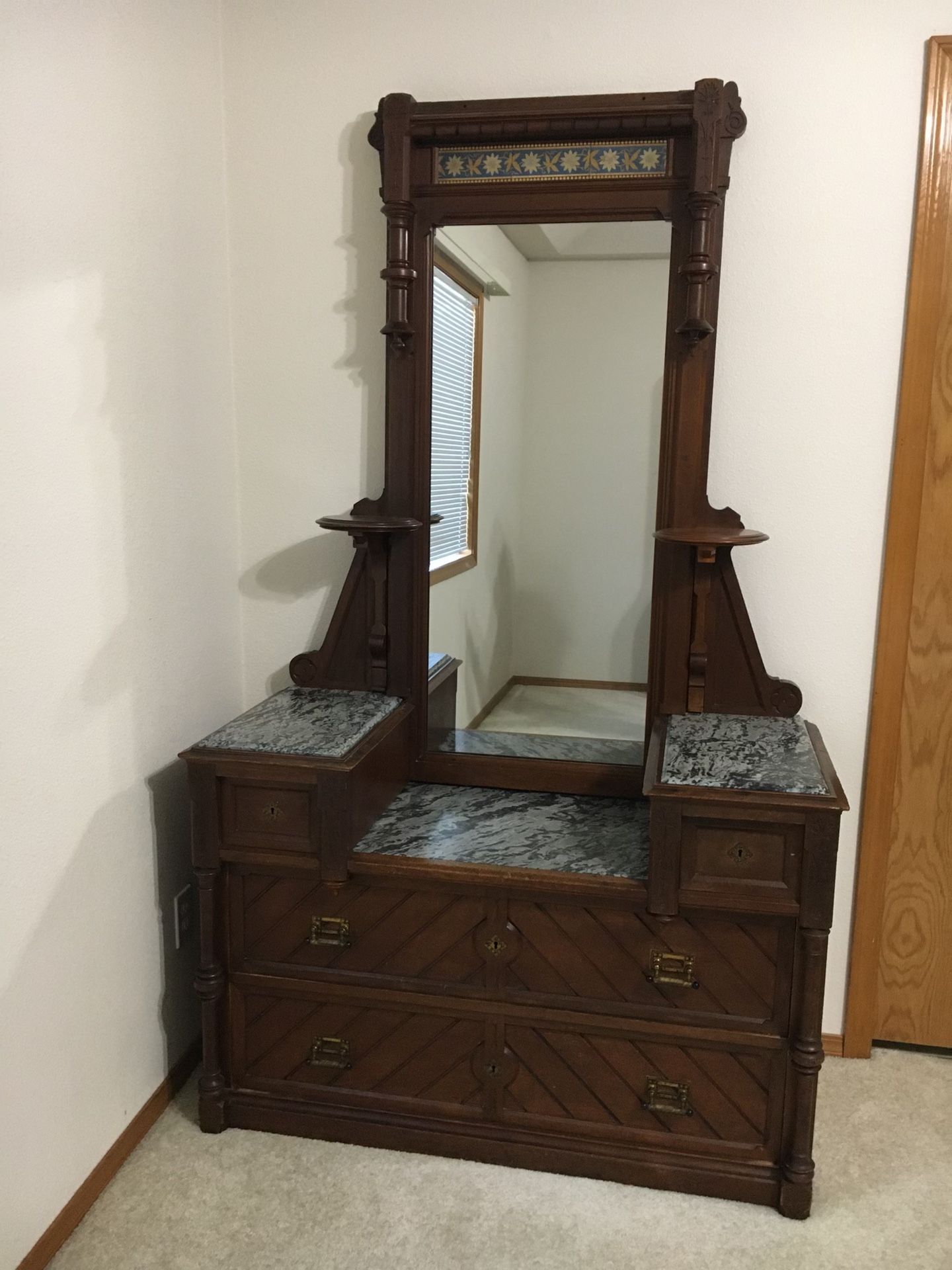 Antique Dresser with Mirror