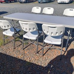 7 pc Table & 6 Chairs 