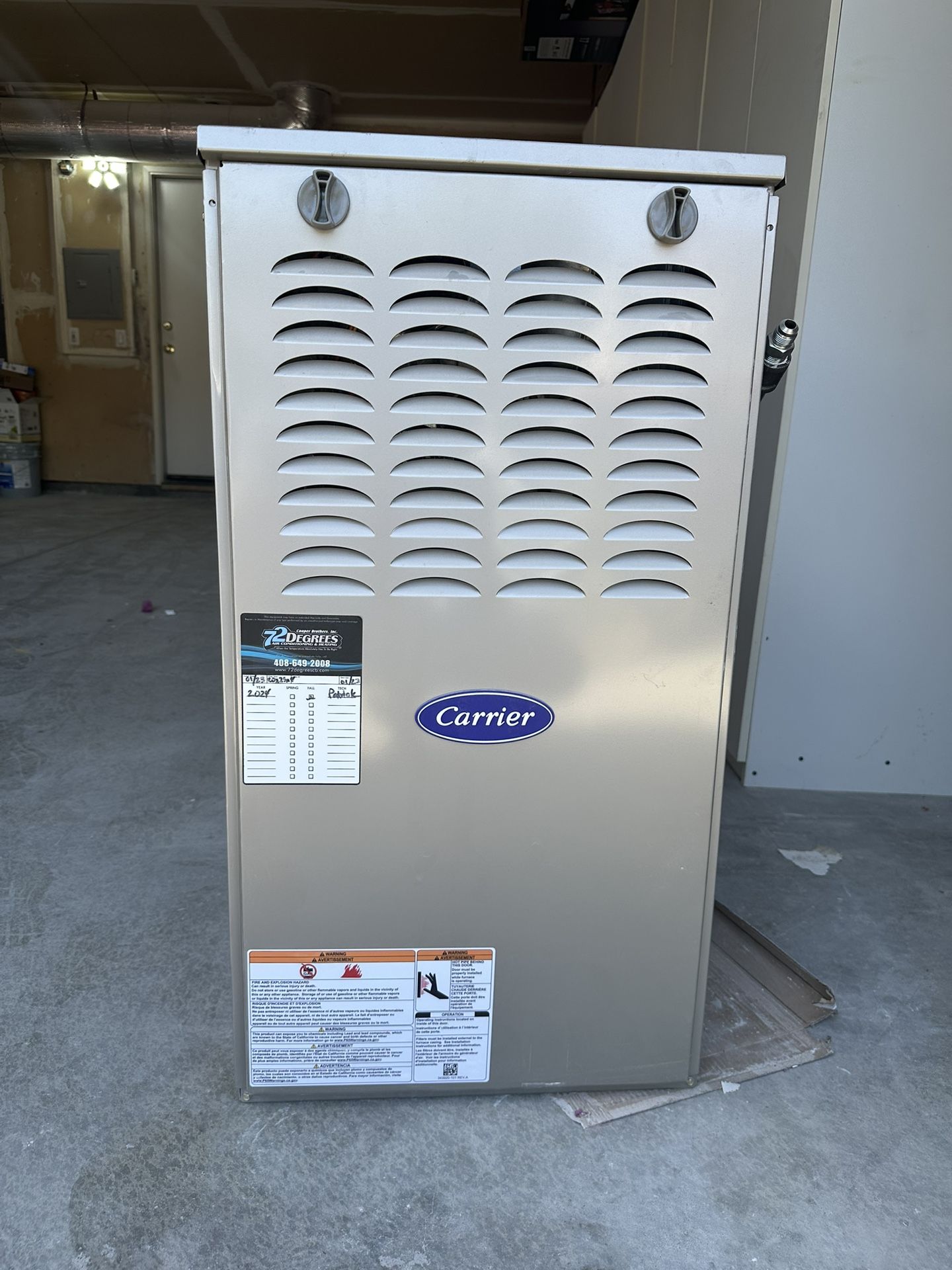 Carrier Heater furnace