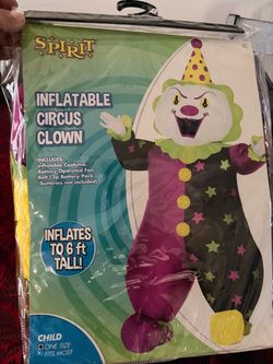 Child clown inflatable costume