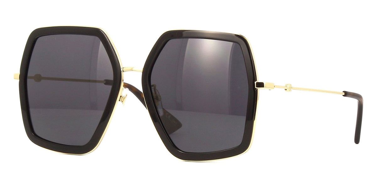 Gucci GG0106S 56mm Square Black Sunglasses