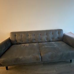 Gray sectional couch