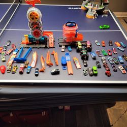 Over 100  hot wheels cars and accessories