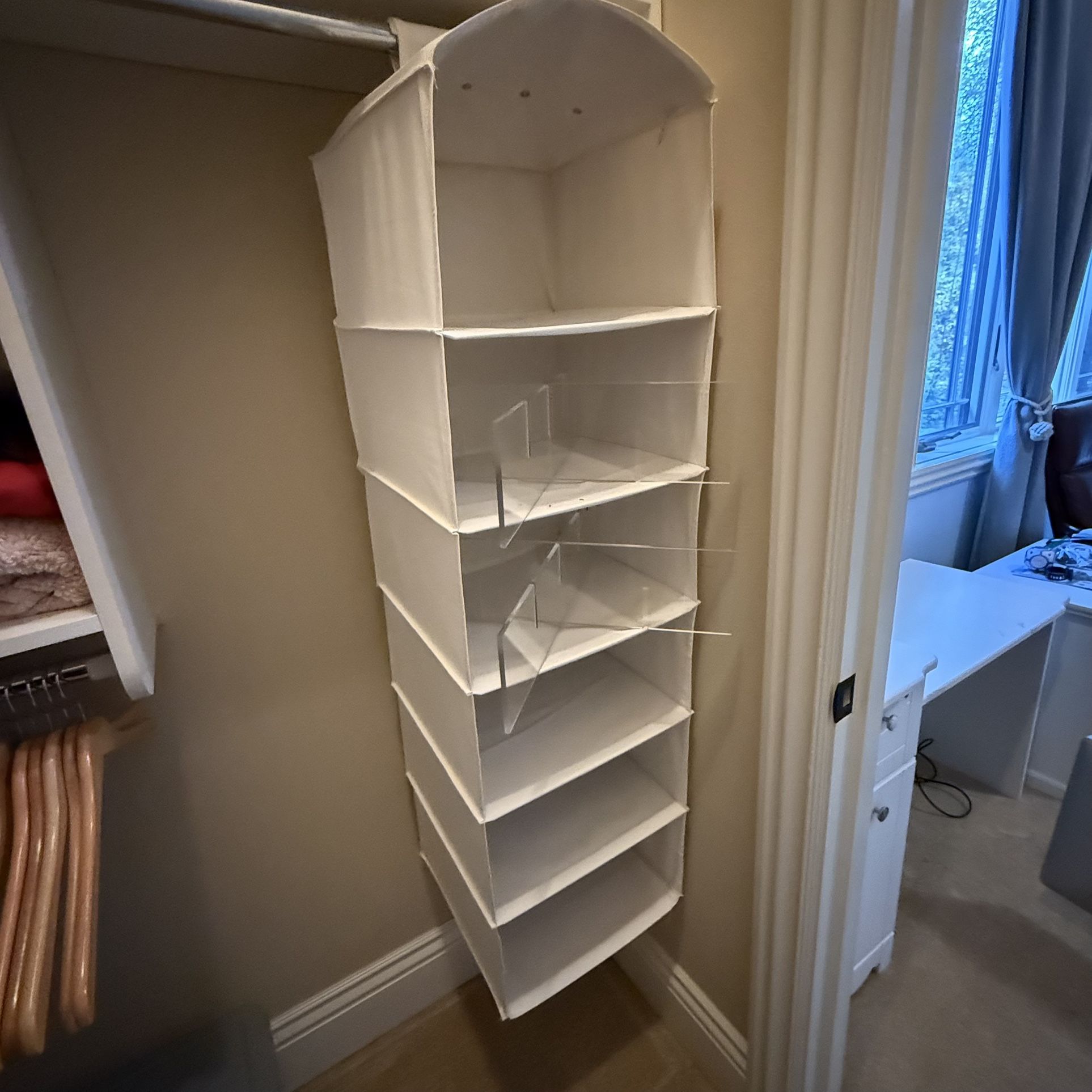 Hanging Closet Organizer Shelves & Drawer Separators 