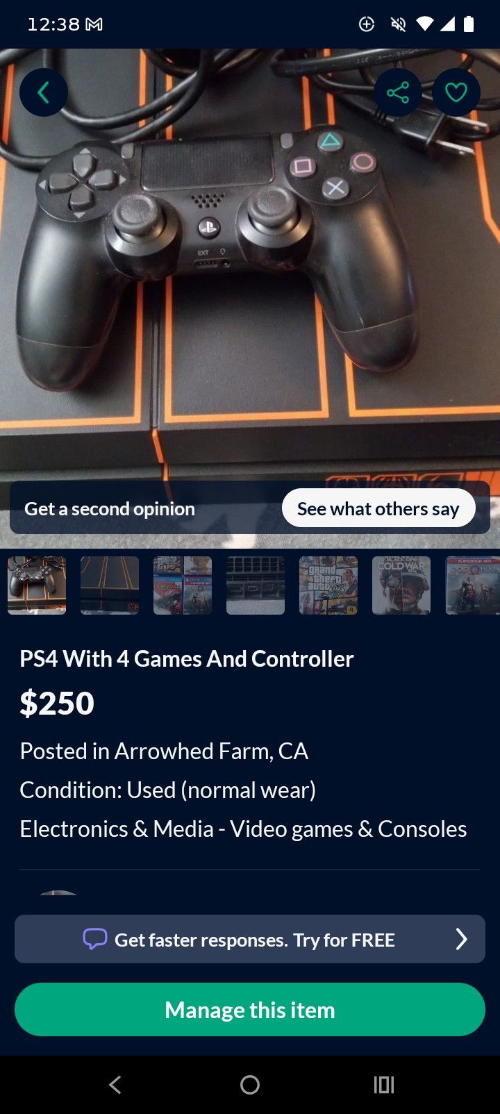 PS With Games And Controller