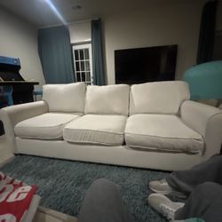 White new pottery barn couch