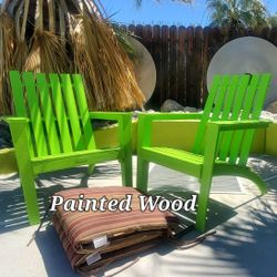 Adirondack Chairs 2 Total  Just Painted Wood Construction 