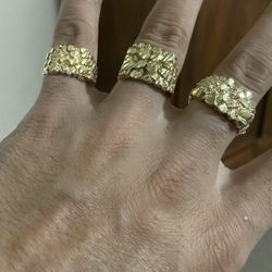 10k Gold Nuggets Rings 