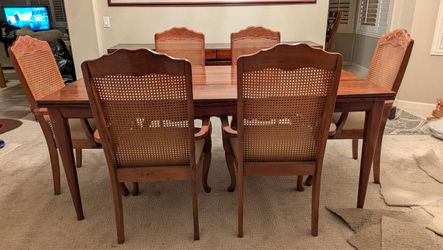 Mid-Century Modern Rosewood Dining Set - Table, 6 Chairs & Buffet Credenza