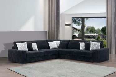 New SECTIONAL Sherpa Fabric Upholstered