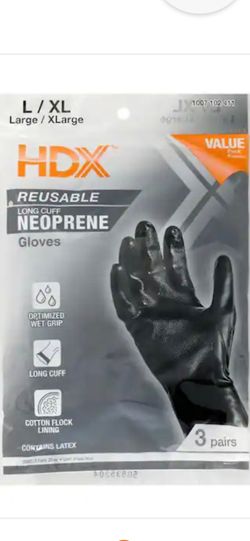 HDX reusable neoprene gloves (3 pack)