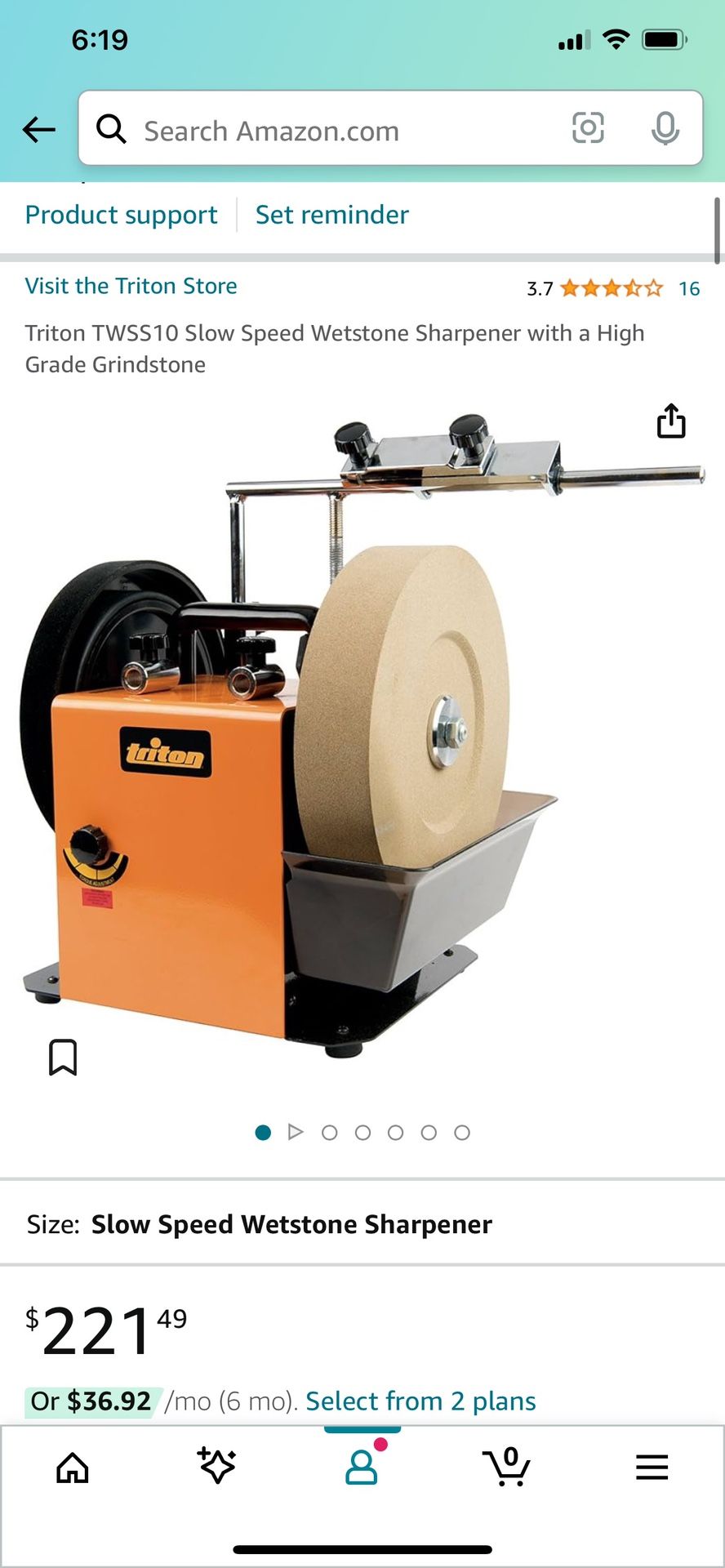 Triton TWSS10 Slow Speed Wetstone Sharpener with a High Grade Grindstone