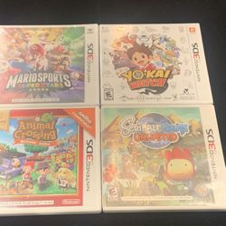 Nintendo 3DS 2DS Game Lot(4 Games)ANIMAL CROSSING MARIO SPORTS SCRIBBLENAUTS+