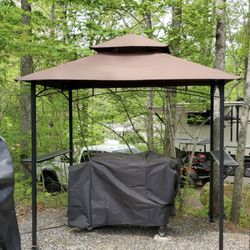 Grill Gazebo with Canopy BBQ Gazebo 5'x8' BBQ Canopy Gazebo Double Tiered Grill Gazebo